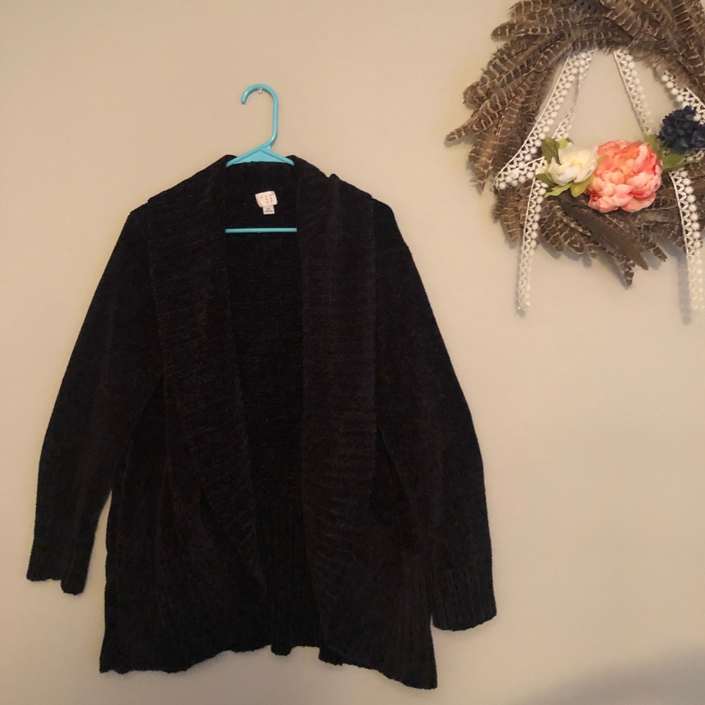 super soft black cardigan